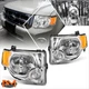 For 08-12 Ford Escape SUV Headlight/Lamp Replacement Chrome Housing Amber Corner