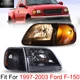 Pair Headlights Assembly For 1997-2003 Ford F-150 Replacement Headlamps Black