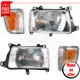 Corner Lights and Headlights Kit 4pc halogen for 93-98 Toyota T100 Base, SR5