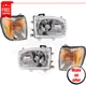 New Corner Lights and Headlight Kit 4 pc for 2000-2004 Nissan Pathfinder LE, SE