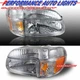 Set of Euro Clear Headlights w/ Corner Lights for 1995-2001 Ford Explorer