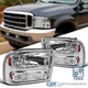 Clear Headlights Fits 2000-2004 Ford F250 F350 SuperDuty Excursion LH+RH 00-04