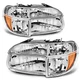  Headlight Assembly Compatible with 1995-2001 Ford Chrome Fit 95-01 Explorer