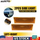 Side Marker Lights Amber Lens For Chevy GMC Pickup Truck 1981-1991 C10 C20 C30