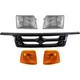 Headlight & Corner Light & Grille Assembly Kit for 1995-1997 Ford Ranger STX, XL