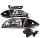 FOR 00 01 02 CHEVY CAVALIER HEADLIGHTS HEADLAMPS LAMP W/CORNER+50W 6K HID BLACK FOR 00 01 02 CHEVY CAVALIER HEADLIGHTS HEADLAMPS LAMP W/CORNER+50W 6K HID BLACK