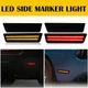 For 2008-2014 Dodge Challenger Front & Rear Smoke Laser LED Side Marker Lights