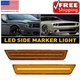 Amber Lens + LED Front Bumper Side Marker Lights For Dodge Challenger 2008-2014