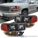 Fits Black 2000-2006 GMC Sierra 1500 2500 Yukon XL Denali Headlights+Bumper Lamp