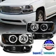 Fits 2000-2006 GMC Sierra 02-06 Denali Halo Projector Headlights Bumper Lamps