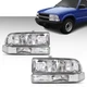 Fit For 98-04 Chevy S10 Blazer Chrome/Clear Corner Headlights Bumper Headlamps