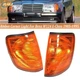 For 85-95 Mercedes Benz W124 E Class L+R 2x Amber Corner Light Turn Signal Lamp