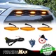 3PCS Amber LED Running DRL Lamps For 2014-up Toyota 4Runner Front Grille Lights