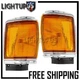 Left Right Pair Chrome Park Signal Lights for 1987-1988 TOYOTA PICKUP 2WD