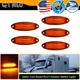 LED Raised Cab Roof Marker Amber Lights 5pcs For 2008-2021 Freightliner Cascadia