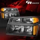 4PCS BLACK AMBER HEADLIGHT+BUMPER LAMPS FOR 2004-2012 CHEVY COLORADO/GMC CANYON 4PCS BLACK AMBER HEADLIGHT+BUMPER LAMPS FOR 2004-2012 CHEVY COLORADO/GMC CANYON
