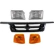 NEW FRONT BLACK GRILLE HEADLIGHTS CORNER LIGHTS 5PC FOR 1995-1997 FORD RANGER