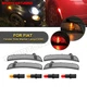For 2011-2019 Fiat 500 Front + Rear Bumper Side Maker Lights Reflector Lamp 4PCS