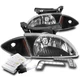 FOR 00 01 02 CHEVY CAVALIER BLACK HEADLIGHT LAMP W/BUMPER LED DRL+HID KIT LH+RH FOR 00 01 02 CHEVY CAVALIER BLACK HEADLIGHT LAMP W/BUMPER LED DRL+HID KIT LH+RH