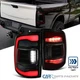 Fits 2013-2018 Ram 1500 2500 3500 Black/Smoke LED Tail Lights Sequential Signal