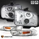 Fits 2005-2009 Ford Mustang Clear LED Halo Projector Headlights+Bumper Lamps