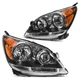 Headlights For 2005-07 Honda Odyssey Black Housing Headlamps Left+Right Pair