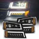 LED Headlights DRL Turn Signal Bumper Lamps For 2003-2007 Chevy Silverado 2500