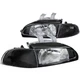 Fits 92-95 Honda Civic 2/3Dr Black Headlights+Corner Turn Signal Lamps Pair