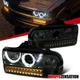 Fits 1998-2004 Chevy S10 Blazer Smoke Halo Projector Headlights+LED Bumper Lamps