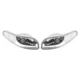 For Chevy Corvette C5 1997-2004 Corner Signal Turning Light Chrome Housing Pair