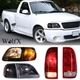 Black Corner Headlights+Red Tail Lights Replacement For 1997-2003 Ford F-150 L+R