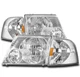 FOR 02-05 FORD EXPLORER REPLACEMENT HEADLIGHTS HEADLAMPS LAMPS CHROME LH+RH PAIR