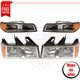 Corner Lights and Headlights set 4 pc for 2006-2007 Chevrolet Colorado LS, LT