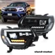 VLAND LED DRL Projector Headlights For Toyota Tacoma 2012-2015 Pair Front Lights