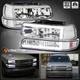 Fits 1999-2002 Chevy Silverado Tahoe LED Tube Headlights+Bumper Signal Lights