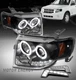 For 08 09 10 11 12 Ford Escape LED Halo Projector Black Headlights w/DRL Signal