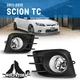 Fog Lights Fit 11-13 Scion tC Clear Glass Lens Bumper Lamp Set+Wiring Kit+Switch