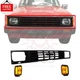 New Front Black Grille & Park Light Left Right 3pc Fits 1984-1986 TOYOTA PICKUP
