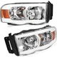 Headlights Assembly LED Lamp Pair Fits 2002-2005 Dodge Ram 1500 2500 3500 5.7L
