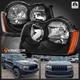 Fits 2005 2006 2007 Jeep Grand Cherokee Headlights Headlamps Black Left+Right