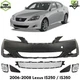 Front Bumper Cover Primed & Fog Lights Kit For 2006-2008 Lexus IS250 IS350