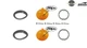 1965-1966 Ford Mustang Amber FoMoCo Park Light Lens Kit