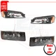 Headlight, Turn Signal Lights Kit 4 pc for 2003-2005 Chevrolet Avalanche 1500