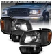 Pair Headlights For 2001-04 Toyota Tacoma Corner Signal Lights Bumper Lamp Black