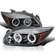 Fits 2005-2010 Scion Tc Led Strip Halo Projector Headlights Left+Right Black