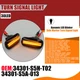 Black For Honda Integra HR-V CR-V Accord Civic LED Sequential Side Marker Light