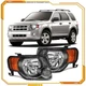 For 2008-2012 Ford Escape Headlights Assembly Black Housing Left+Right Headlamps
