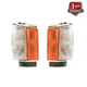 For Toyota Hilux MK2 LN50 RN50 Front Corner Lamp Light Chrome Pair Body 1984-88