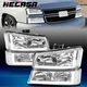 For 03-06 07 Chevy Silverado Avalanche 1500-3500 LED DRL Headlight Bumper Lamps