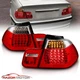 1999 2000 2001 Fit BMW E46 325i/330i/323i/328i 4DR LED Red Clear Taillights Pair